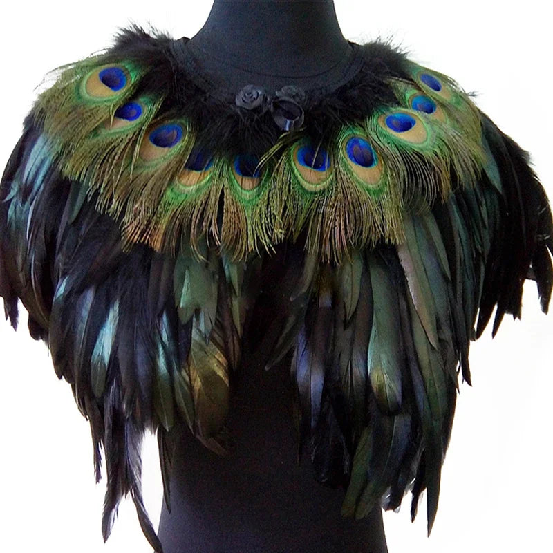 Women's Real Peacock Feather Fur Bridal Bridesmaid Wedding Cape Wrap Pashmina Scarf Shawl for Evening Fancy Dress Party Women's Real Peacock Feather Fur Bridal Bridesmaid Wedding Cape Wrap Pashmina Scarf Shawl for Evening Fancy Dress Party